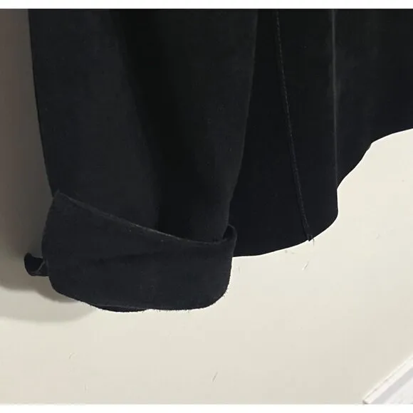 Lord Taylor Women Black Suede Jacket Size Petite M Blazer Western Classic Blazer