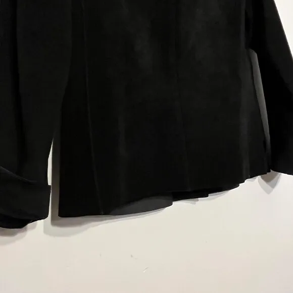 Lord Taylor Women Black Suede Jacket Size Petite M Blazer Western Classic Blazer