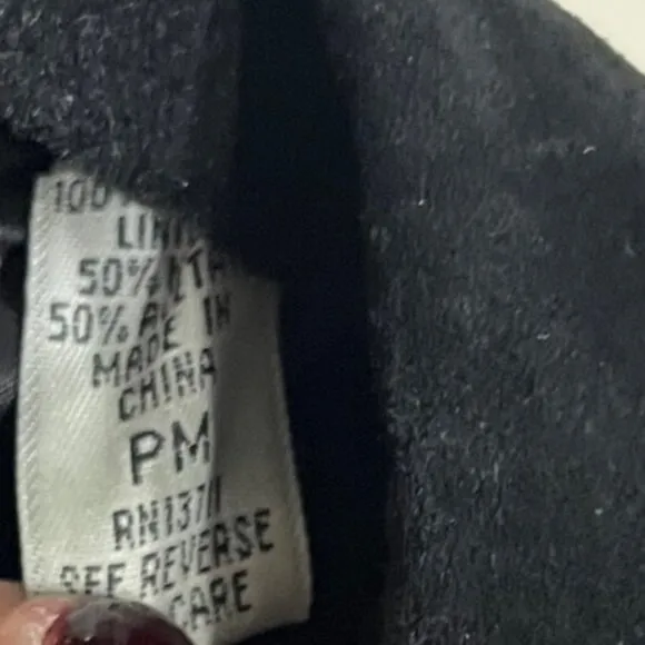 Lord Taylor Women Black Suede Jacket Size Petite M Blazer Western Classic Blazer