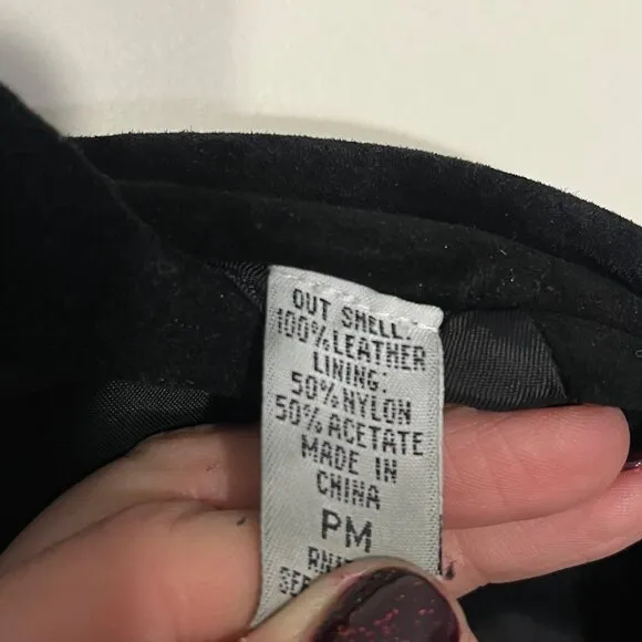 Lord Taylor Women Black Suede Jacket Size Petite M Blazer Western Classic Blazer