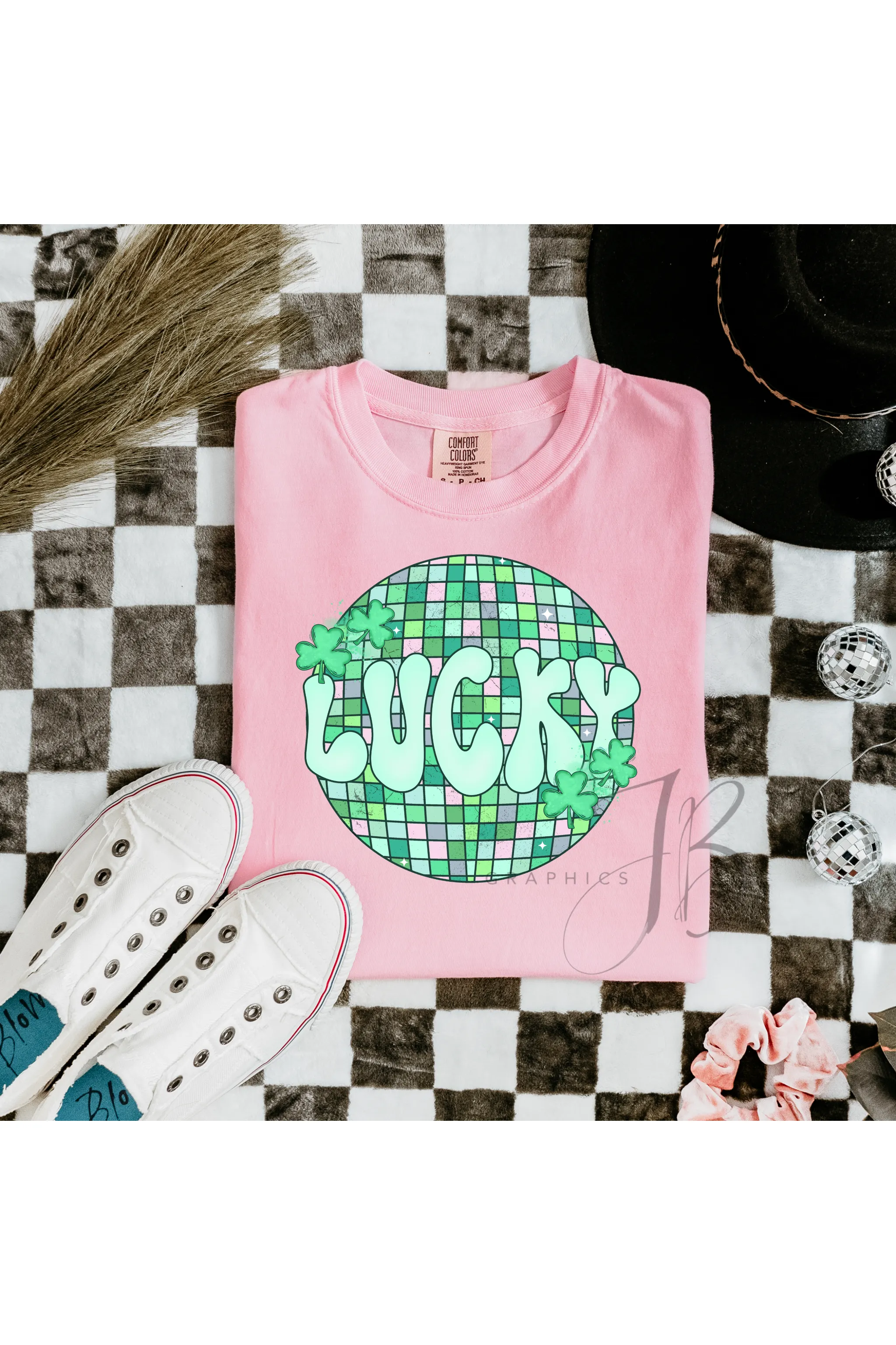 Lucky Disco Ball Comfort Colors T-Shirt