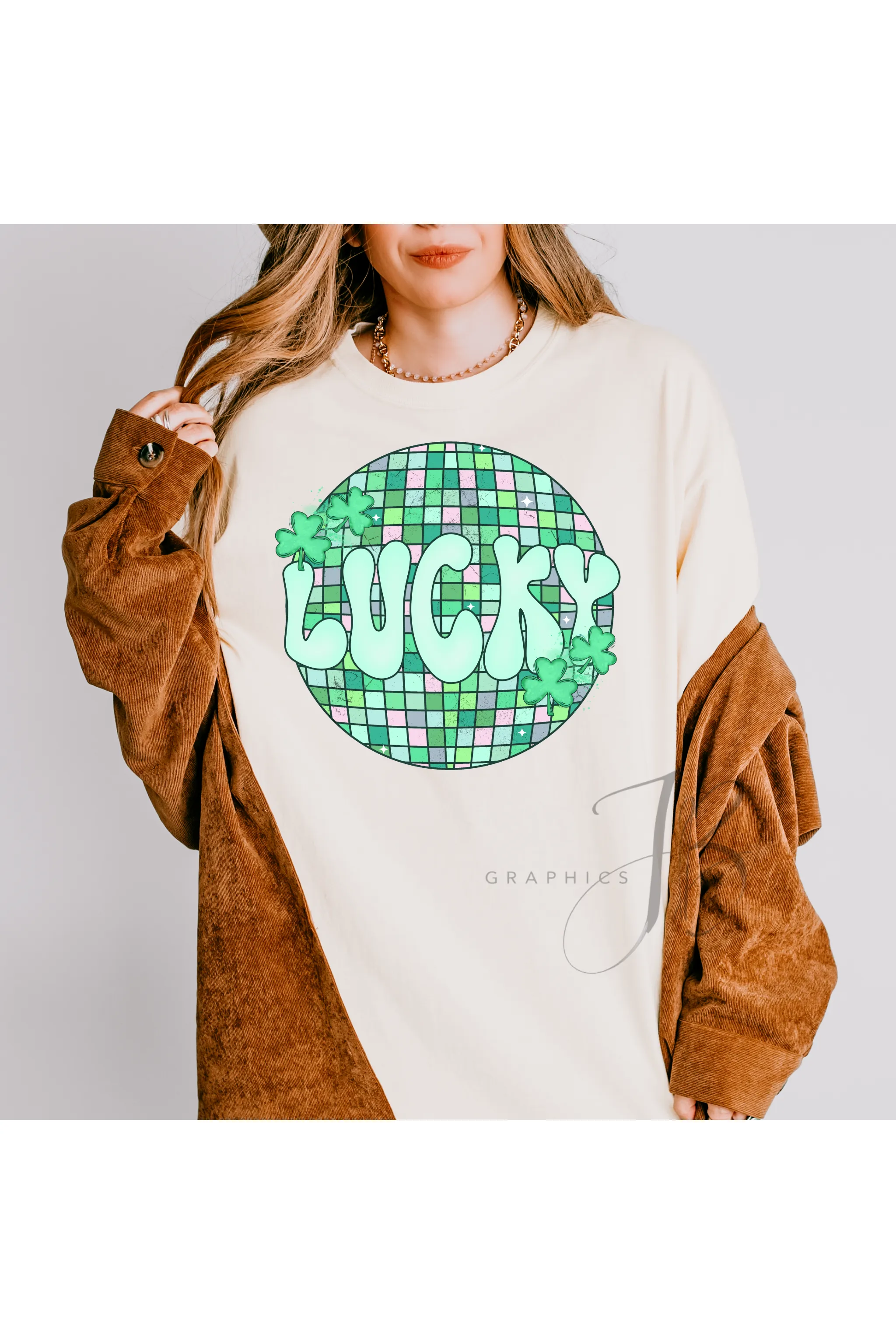 Lucky Disco Ball Comfort Colors T-Shirt