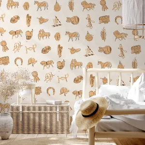 LUCKY GIRL WALLPAPER IN BUCKSKIN