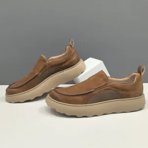 Men Minimalism Retro Leather Flat Casual Loafers