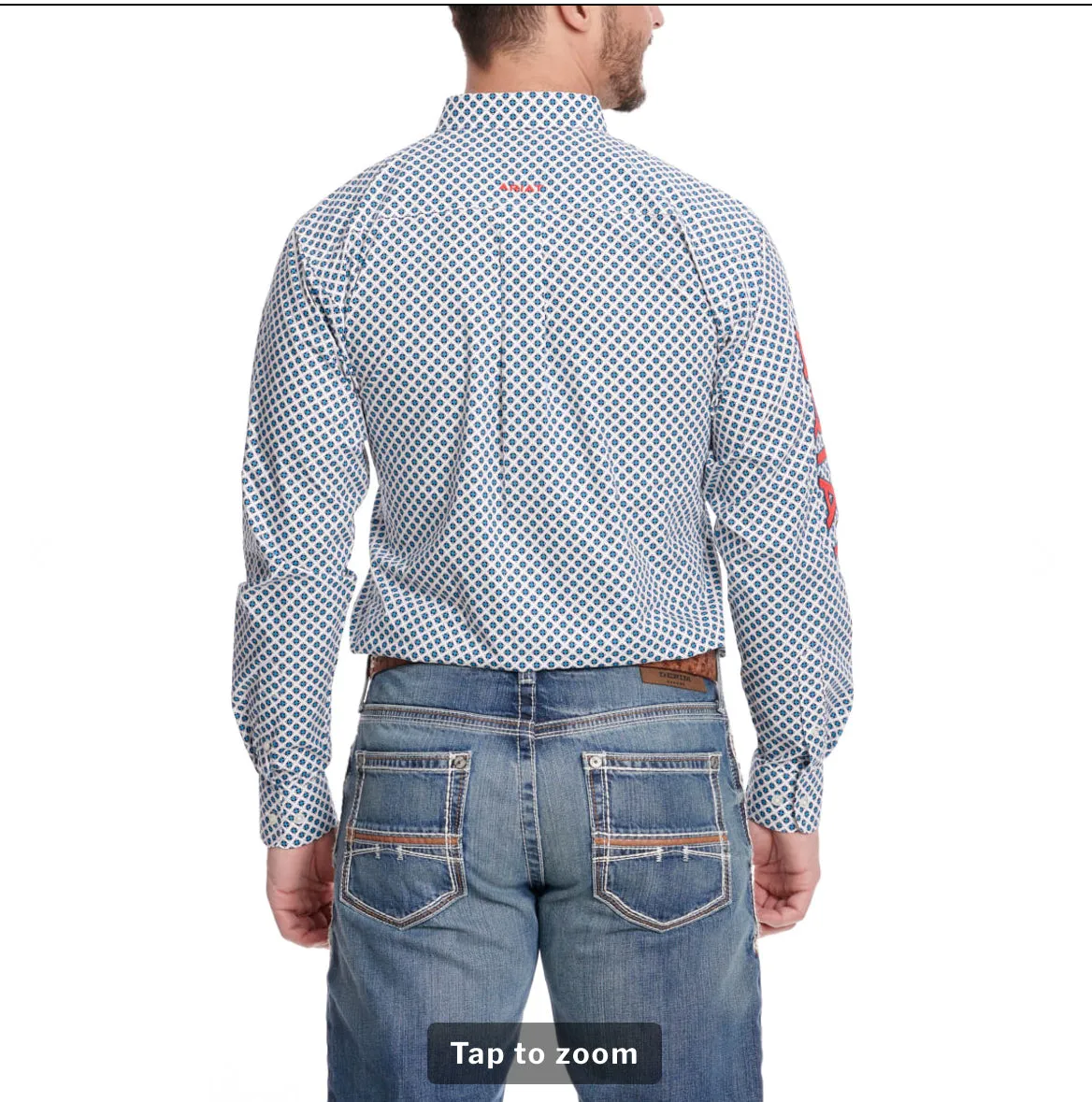 Men’s Ariat White Team Lochlan Fitted Shirt