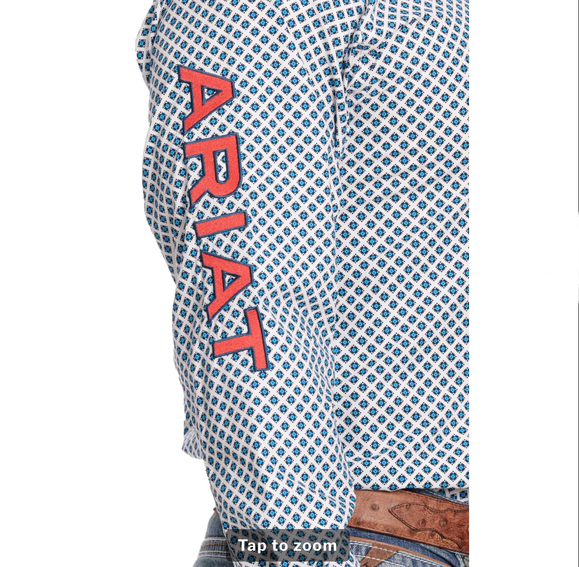 Men’s Ariat White Team Lochlan Fitted Shirt
