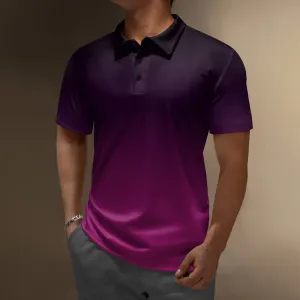 Men's Gradient Pattern Polo Shirt