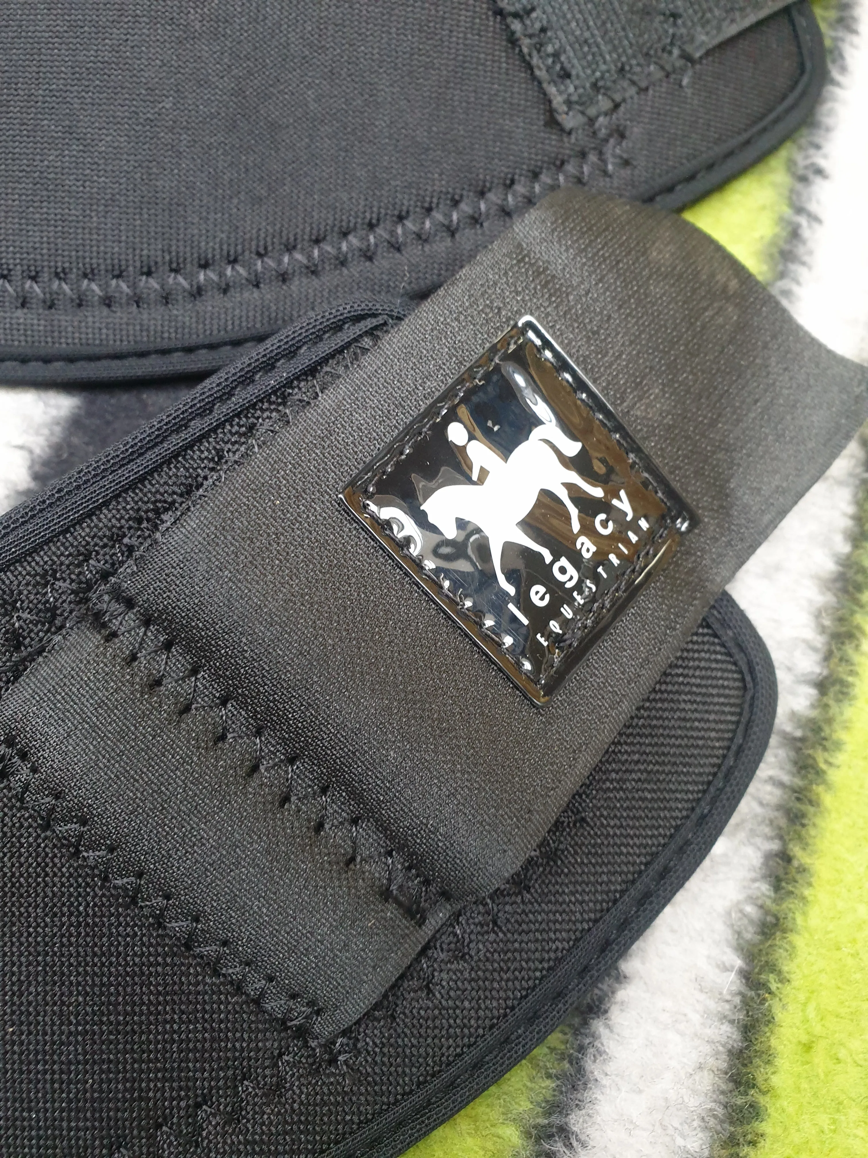 NEW legacy equestrian overreach boots size pony, black FREE POSTAGE *