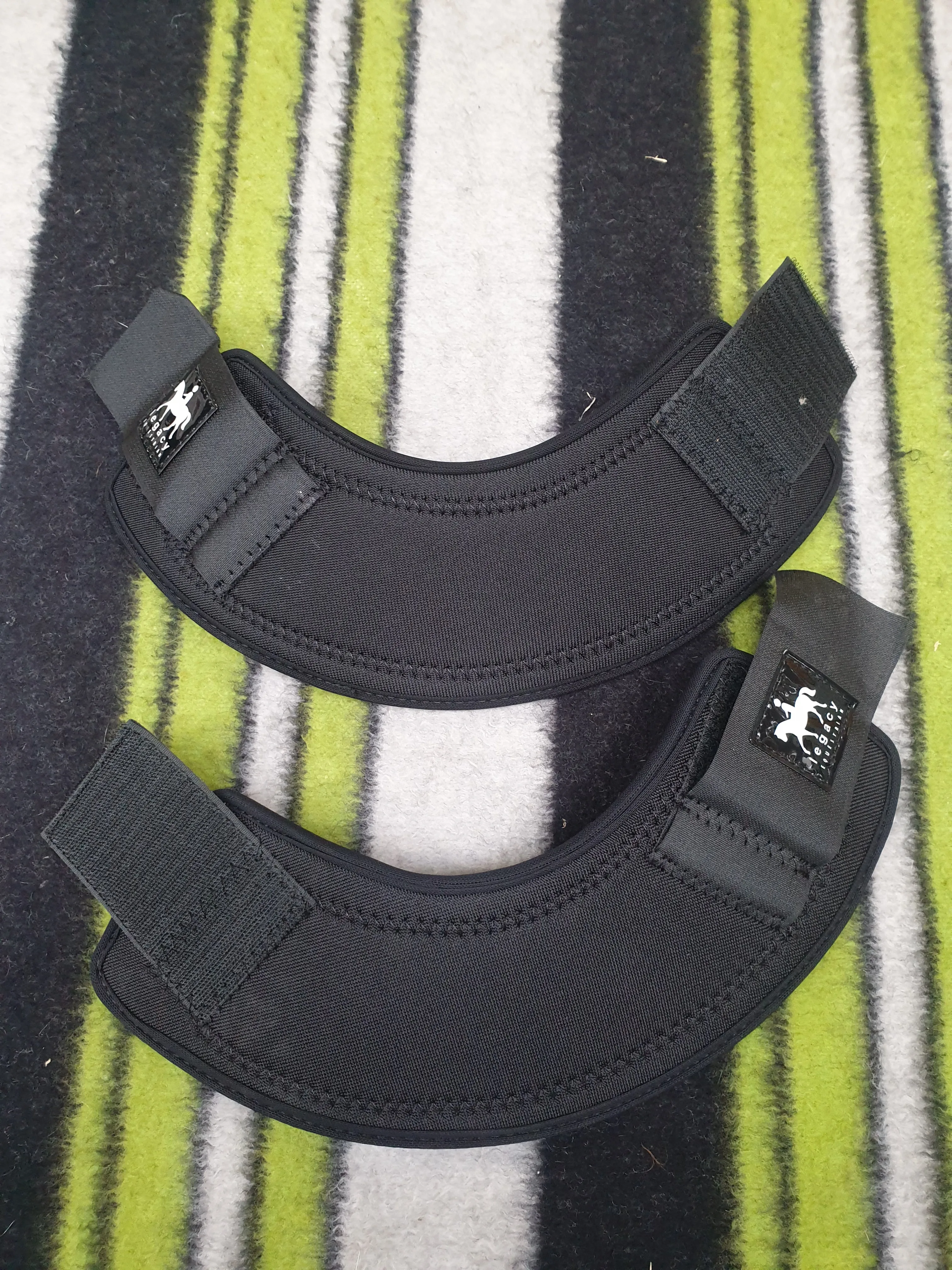 NEW legacy equestrian overreach boots size pony, black FREE POSTAGE *