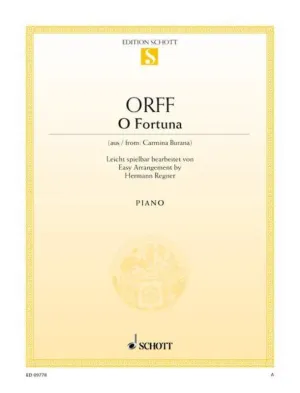 O FORTUNA FROM CARMINA BURANA EASY PIANO
