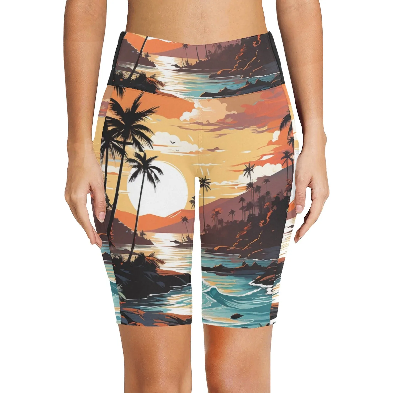 Oceans's Paradise Biker Shorts