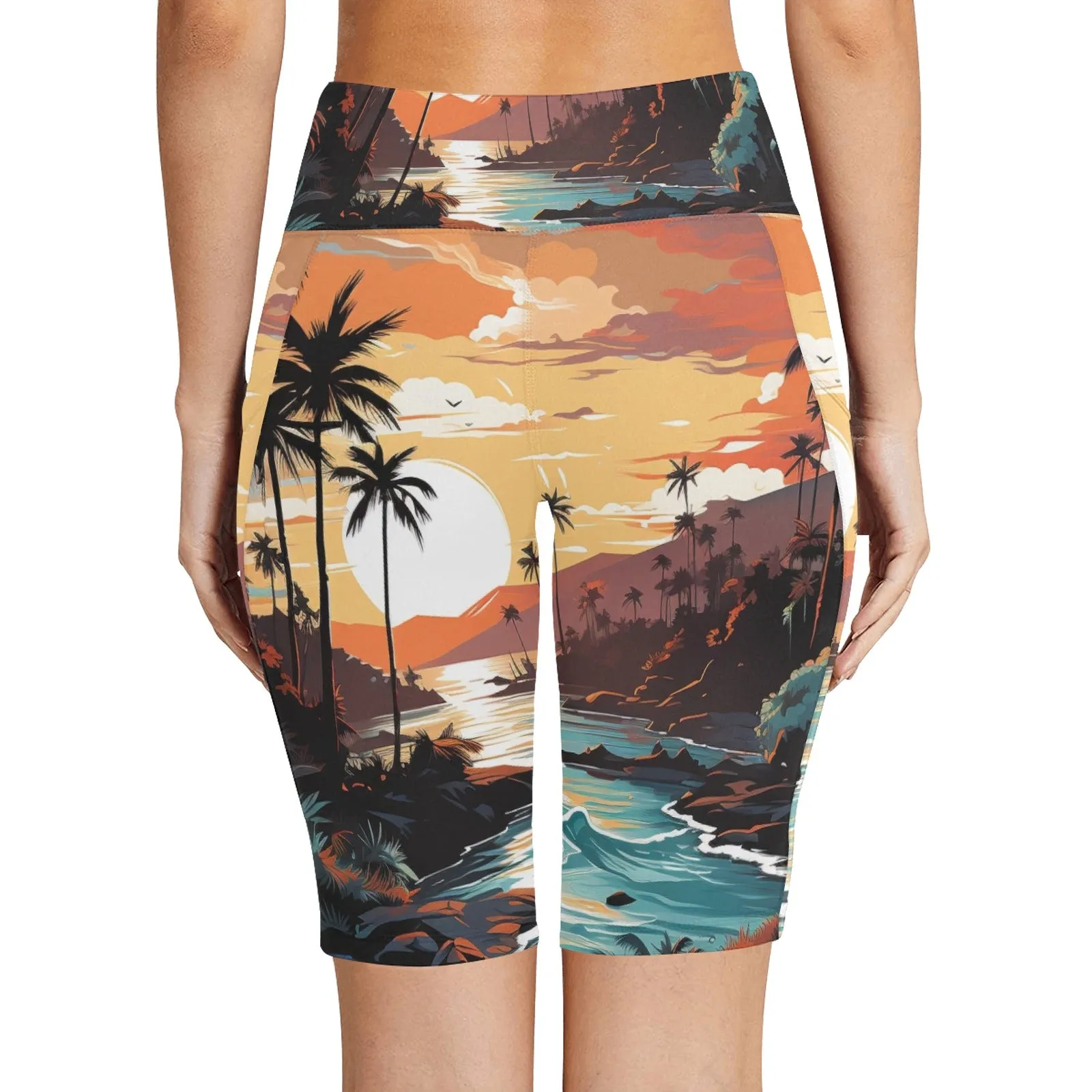 Oceans's Paradise Biker Shorts