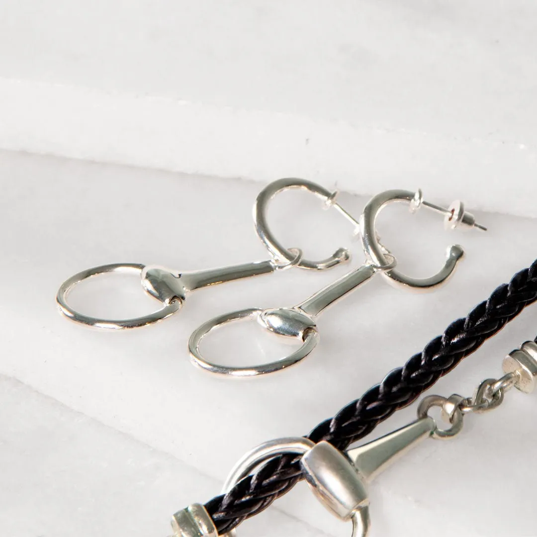 Odeza - Horse Bit Sterling Silver Equestrian Earring