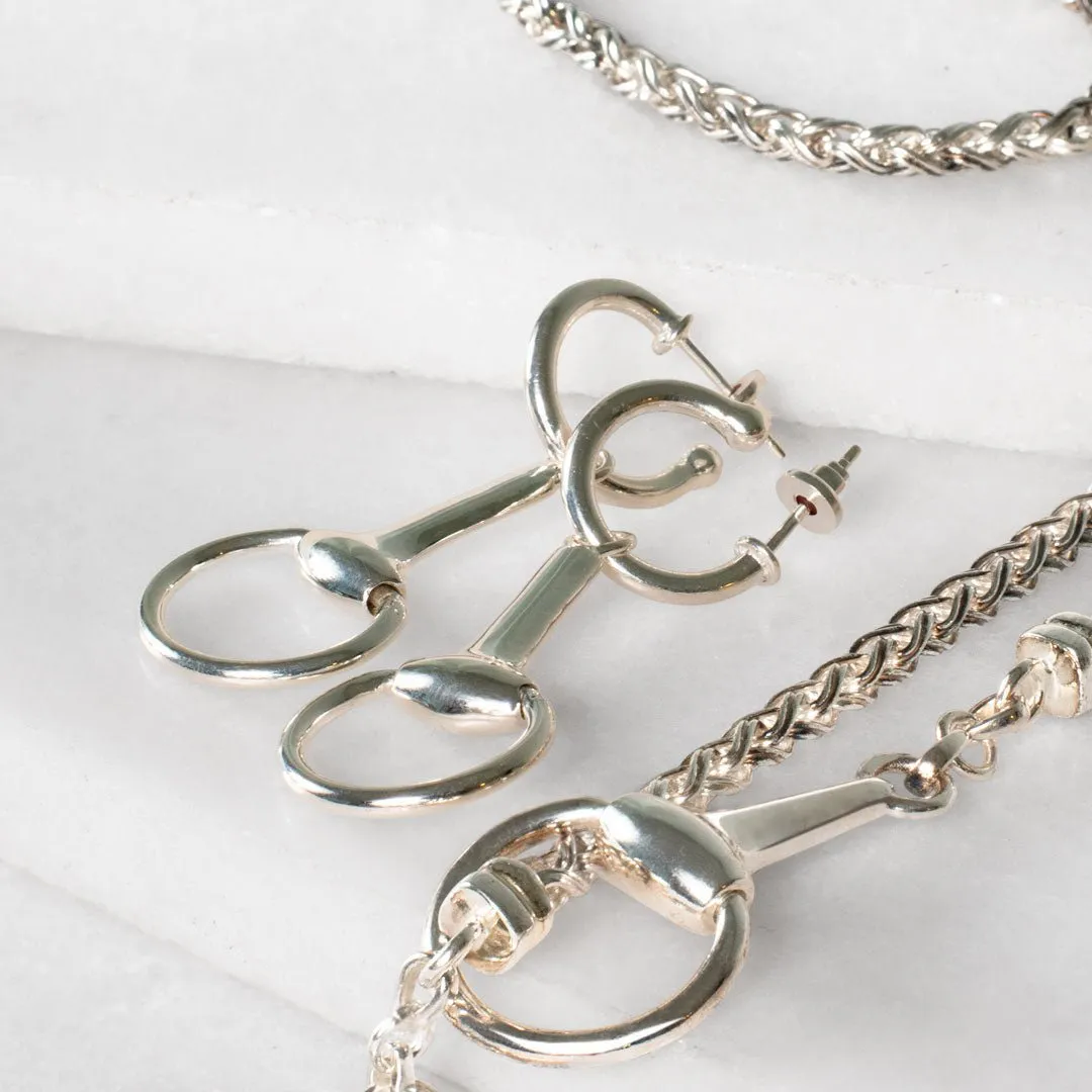 Odeza - Horse Bit Sterling Silver Equestrian Earring