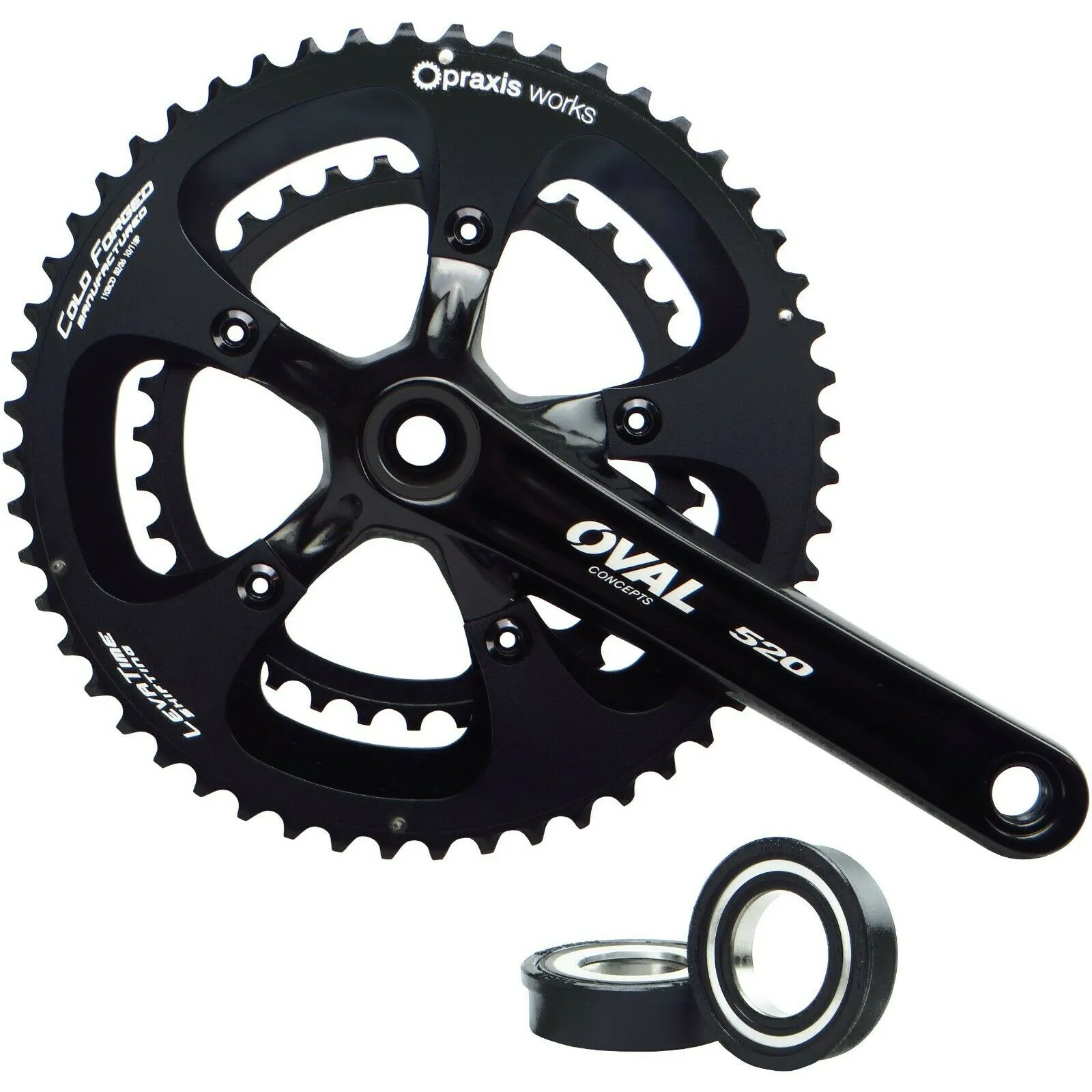 Oval Concepts 520 Praxis Works Compact Chainset - 52 / 36T - 2 x 10 / 11 Speed