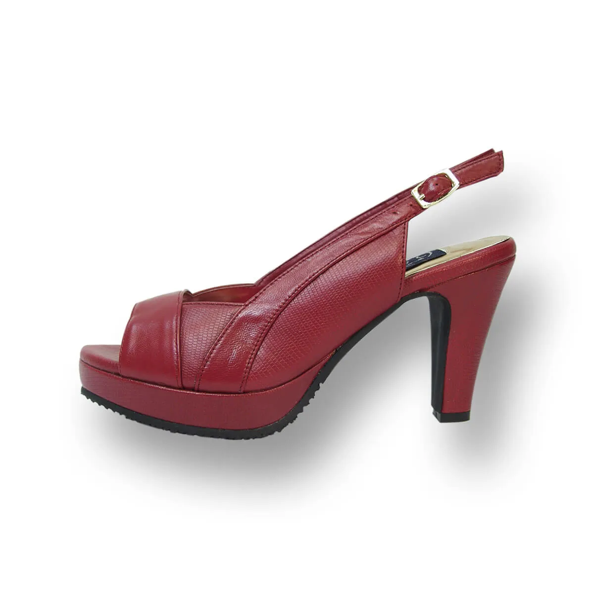 PEERAGE Linda Women's Wide Width Leather Dress Sandals