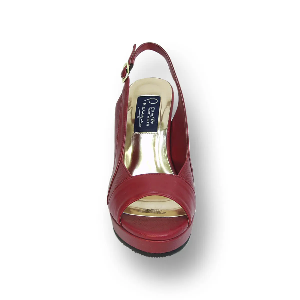 PEERAGE Linda Women's Wide Width Leather Dress Sandals