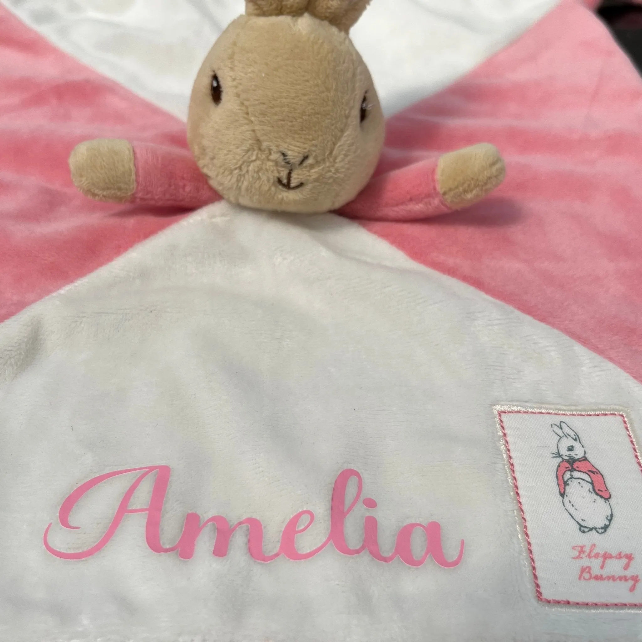 Personalised Flopsy Bunny Comfort Blanket