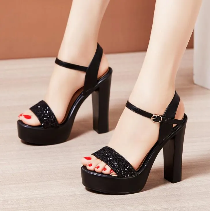 Petite Size Chunky Heel Sandals SS53