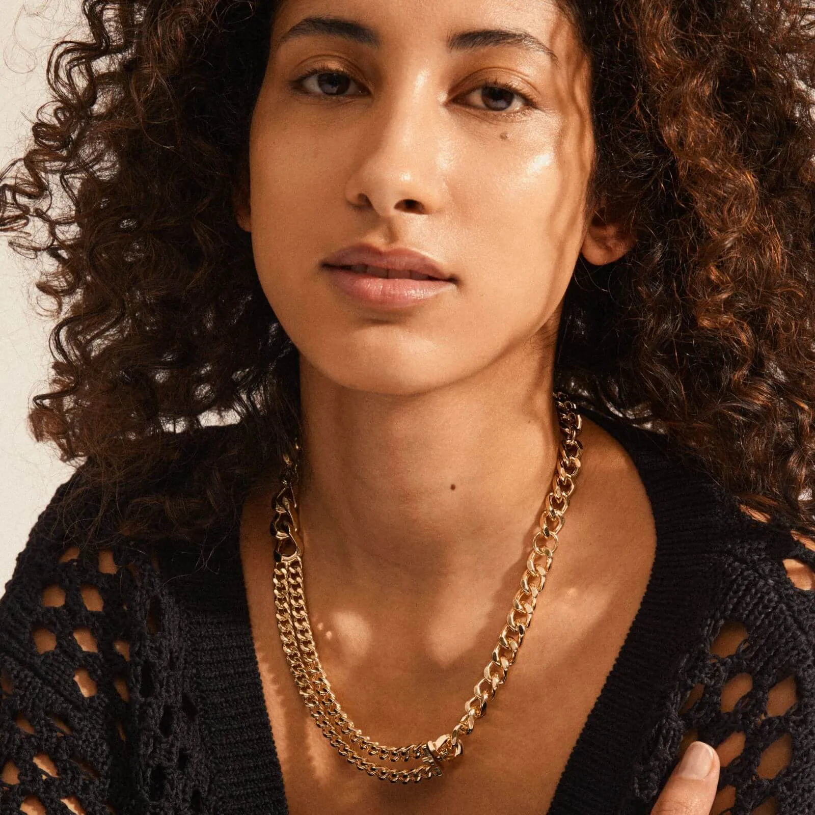 Pilgrim Friends Chunky Curb Chain Gold Necklace