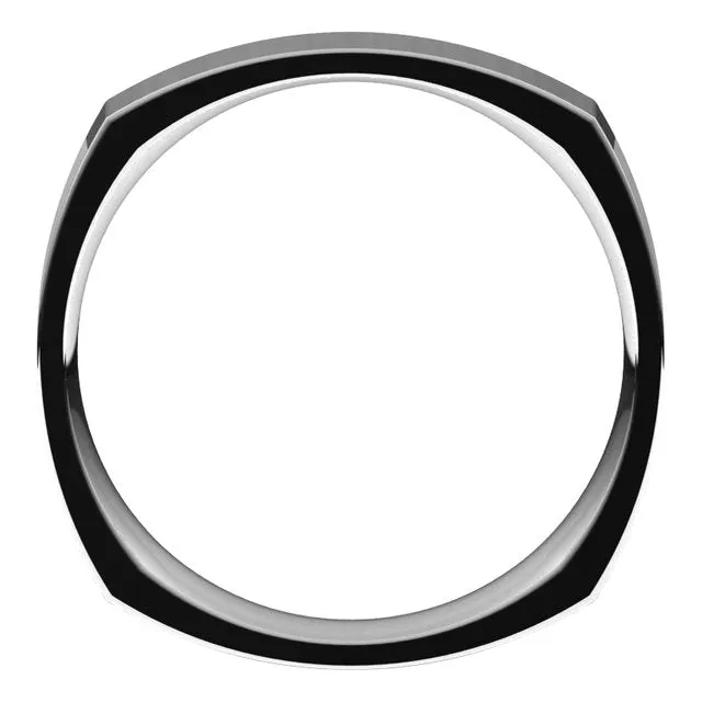 Platinum 4 mm Square Comfort Fit Wedding Band