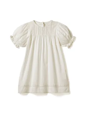 Puff Sleeve Lace Dress - Ecru