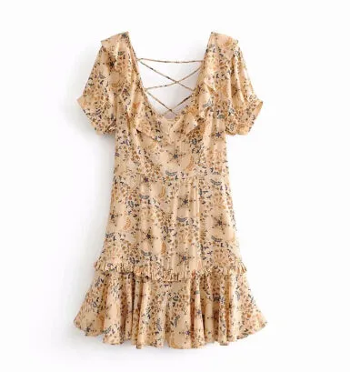 Rayon Ruffled Dress