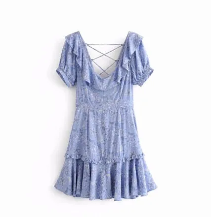Rayon Ruffled Dress