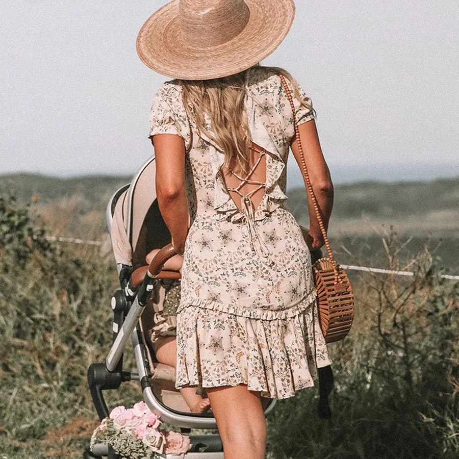 Rayon Ruffled Dress