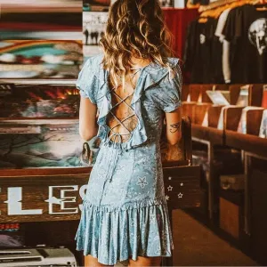 Rayon Ruffled Dress