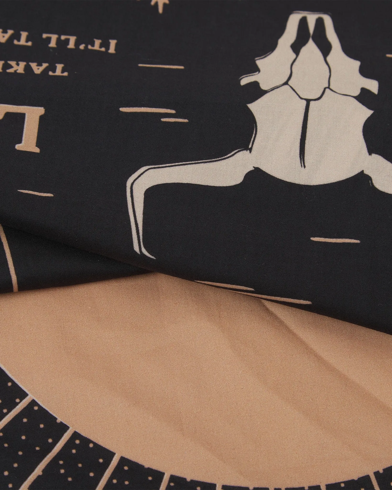 Respect Black Cotton Bandana