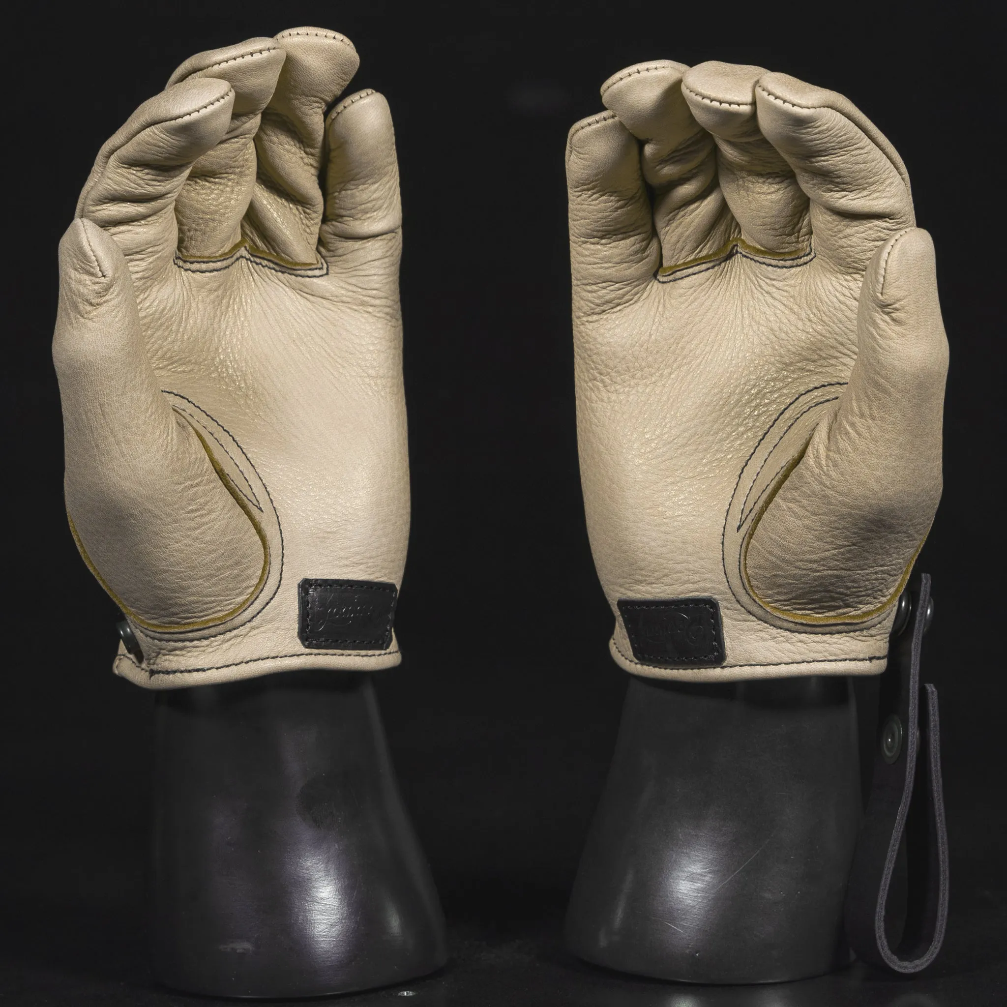 Revival Ranch Road Deerskin Riding Gloves - Cream