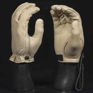 Revival Ranch Road Deerskin Riding Gloves - Cream
