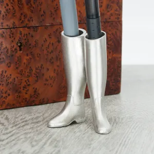 Riding Boots Pewter Pen Holder