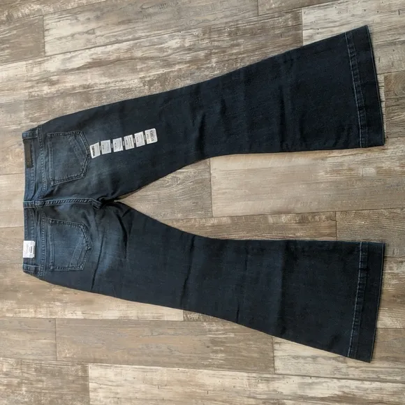 ROCK &amp; ROLL Cowgirl low-rise stretch trousers jeans flares sz 32x34L NWT W8-8486