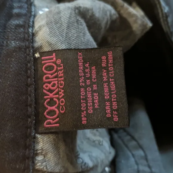 ROCK &amp; ROLL Cowgirl low-rise stretch trousers jeans flares sz 32x34L NWT W8-8486