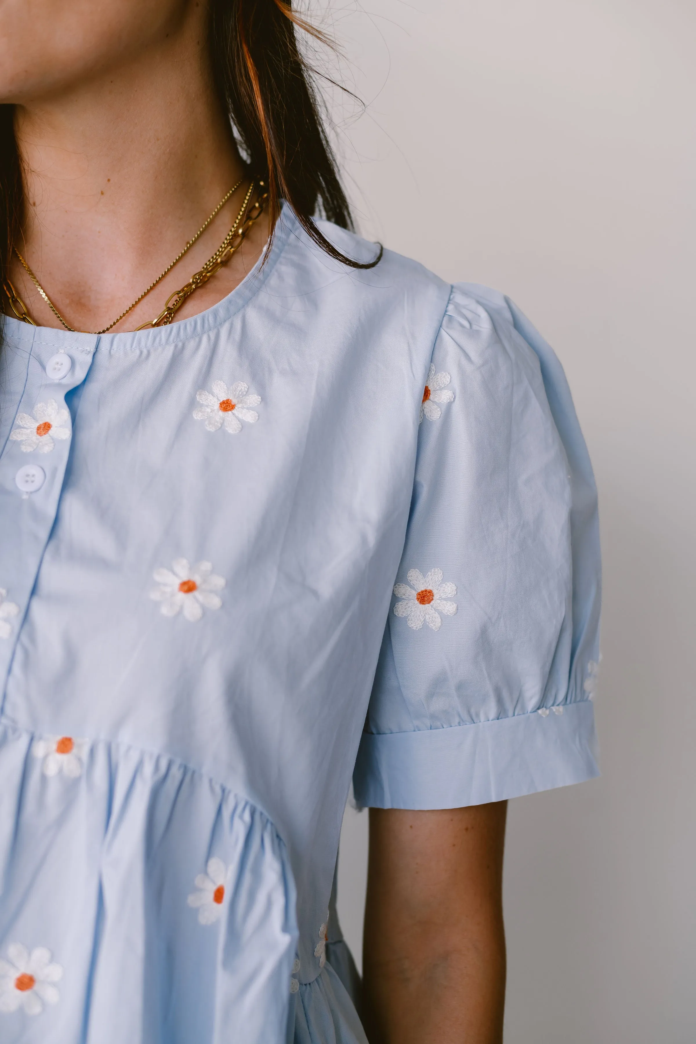 Ronnie Embroidered Babydoll Top