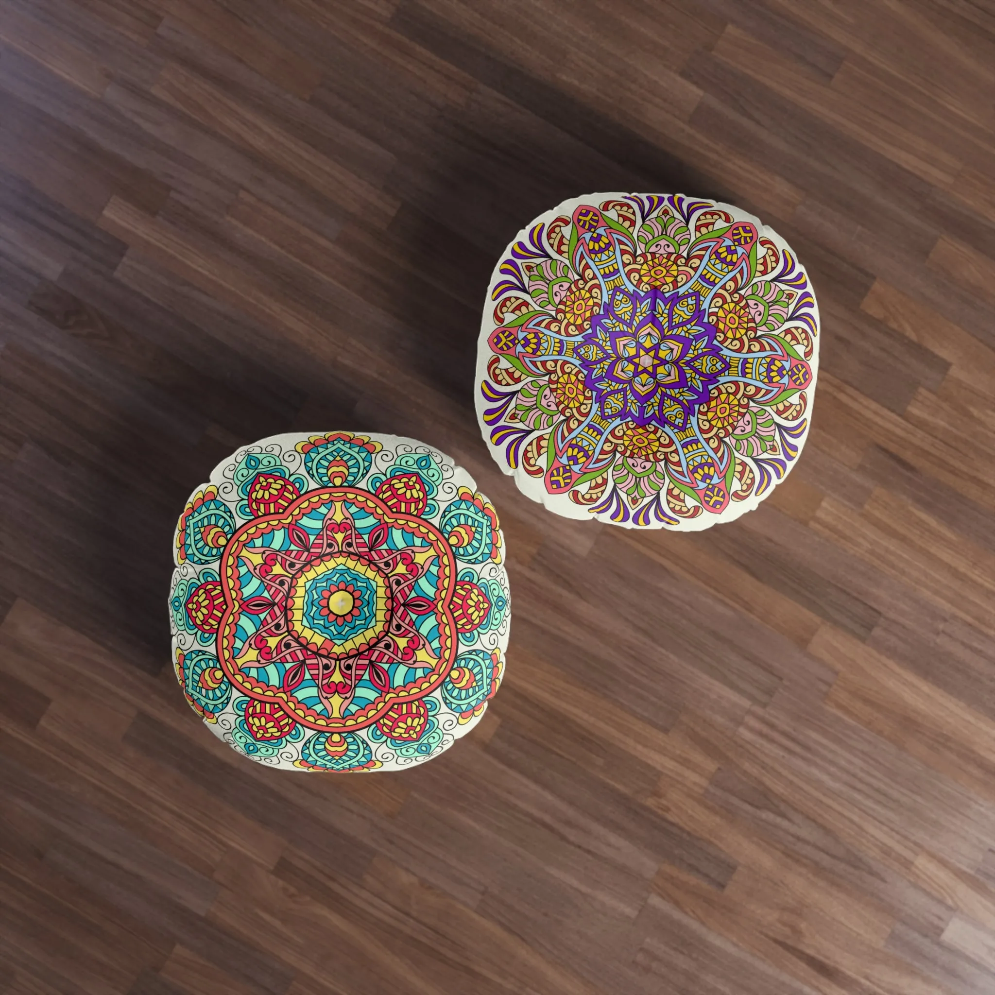 Russia Tufted Floor Pillow, Round