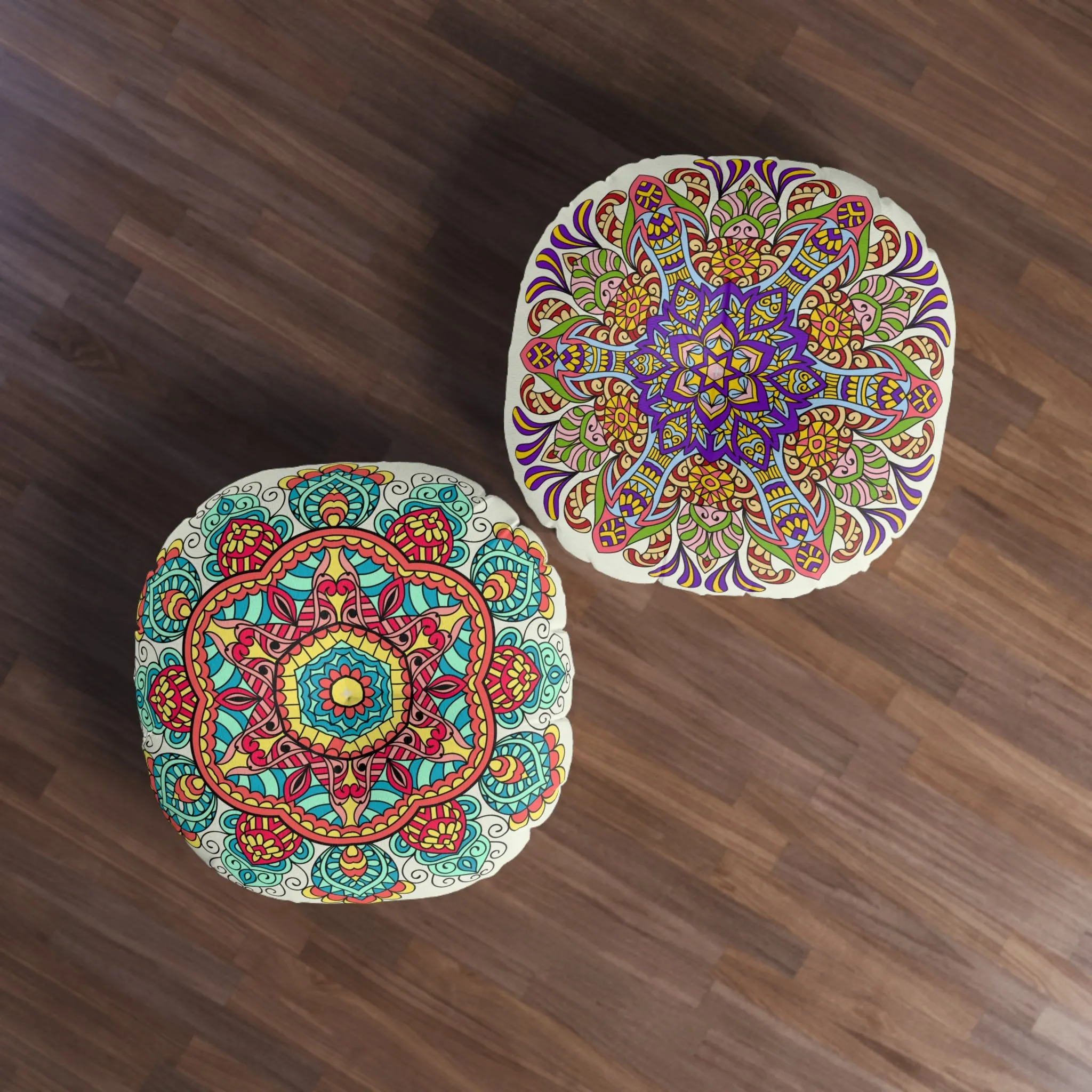 Russia Tufted Floor Pillow, Round