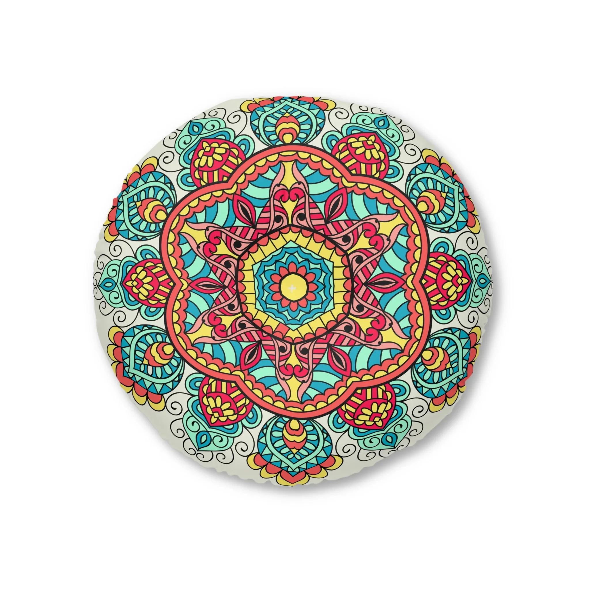 Russia Tufted Floor Pillow, Round