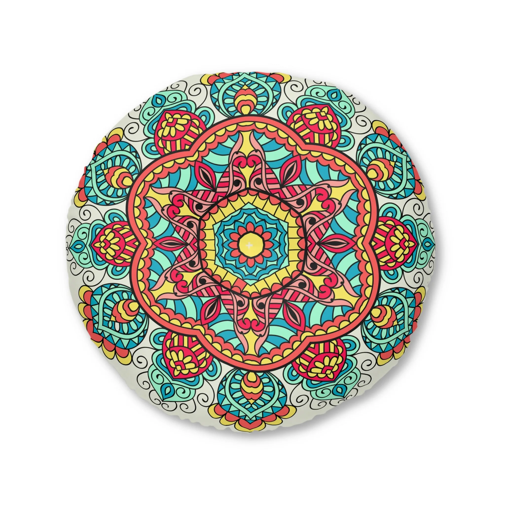 Russia Tufted Floor Pillow, Round