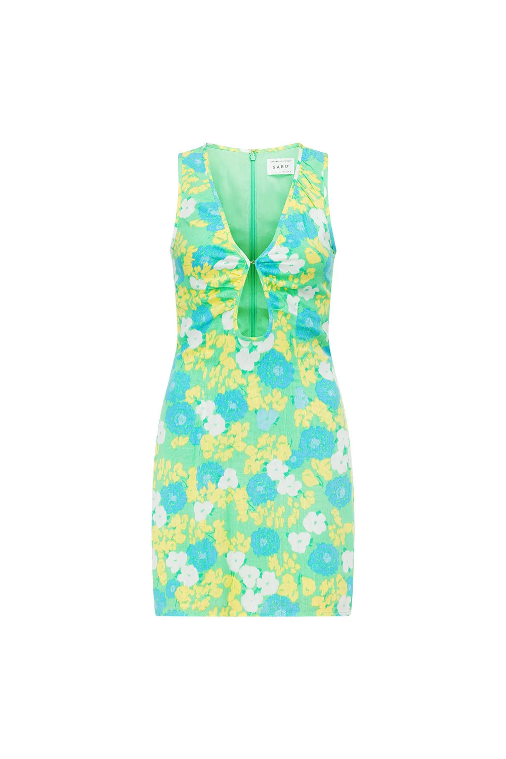 Scarlet Keyhole Dress - Bryony Tropical