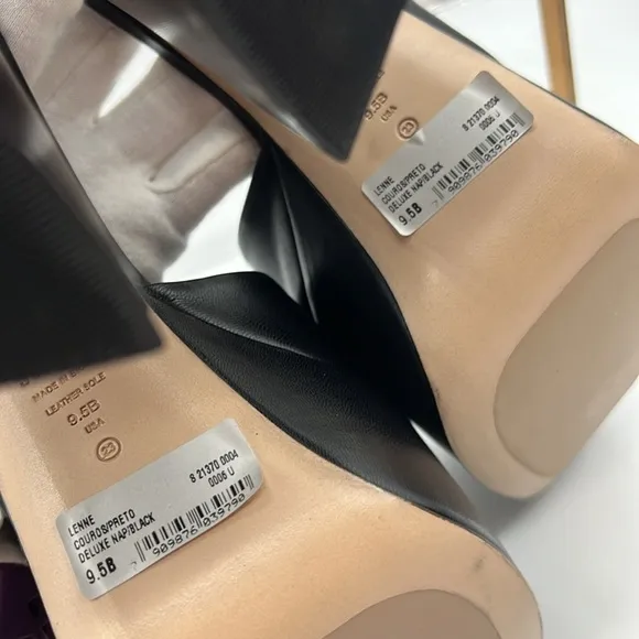 Schutz NWB Lenne Nappa Leather Platform Sandals Black