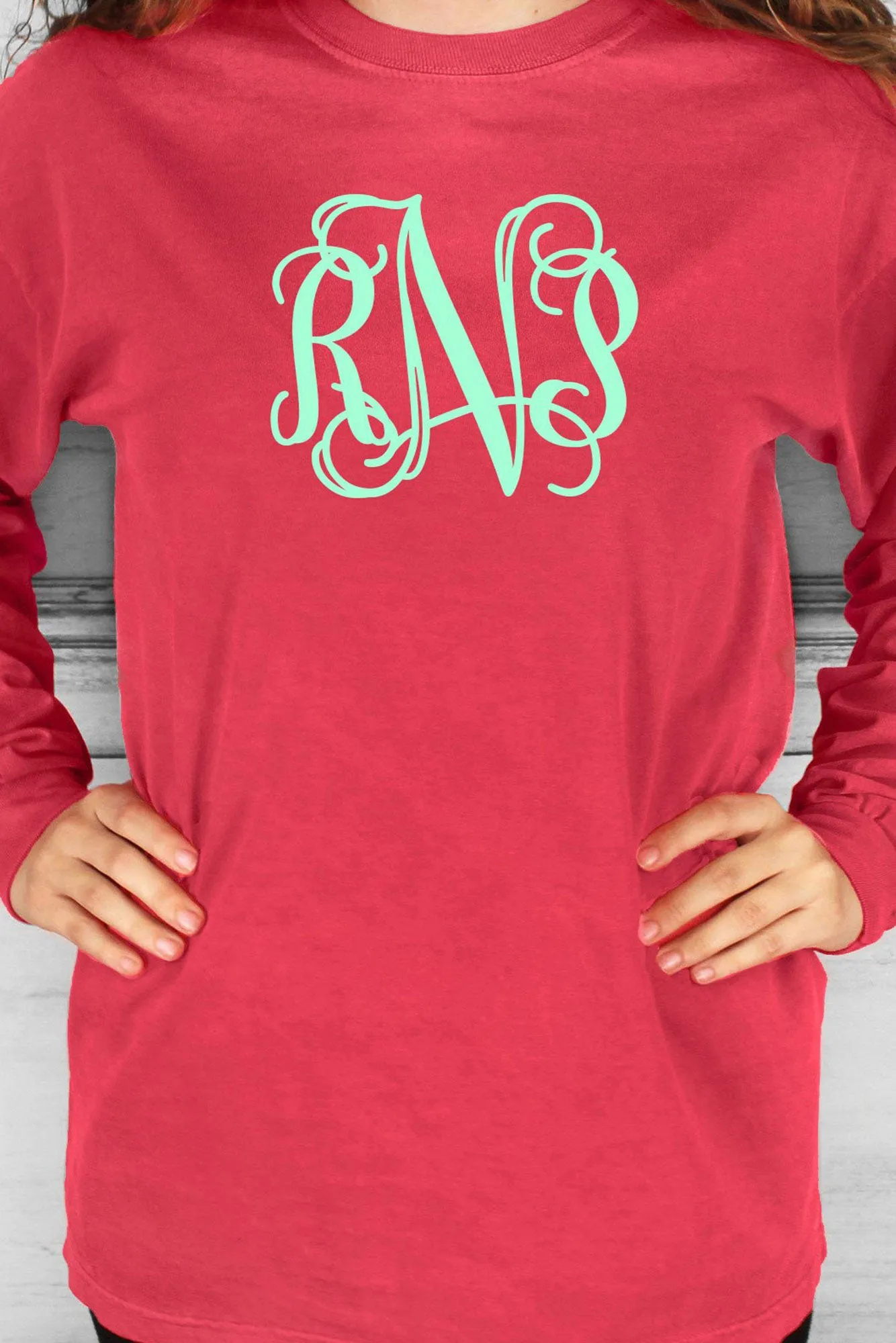 Shades of Red/Orange Comfort Colors Long Sleeve T-Shirt