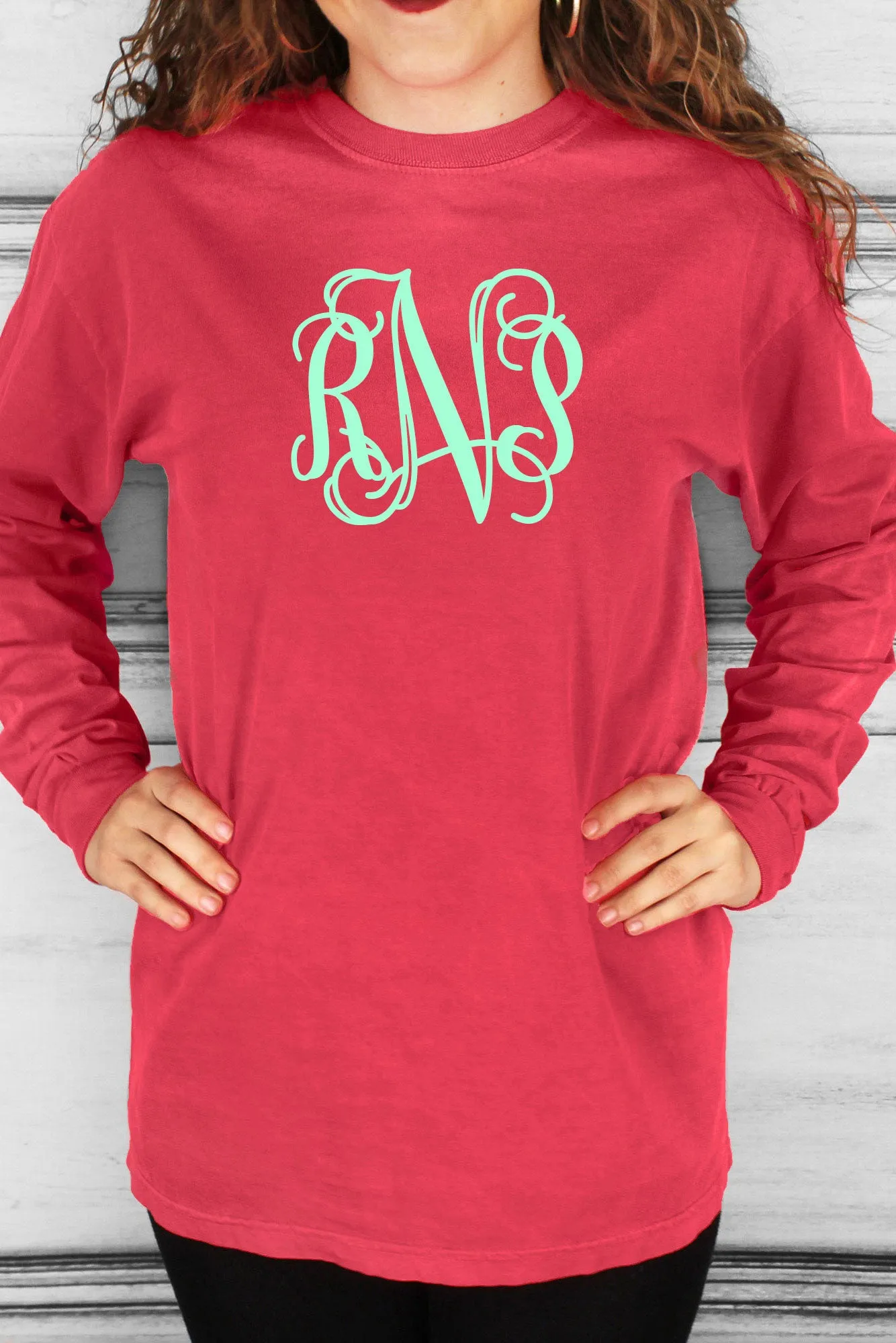 Shades of Red/Orange Comfort Colors Long Sleeve T-Shirt