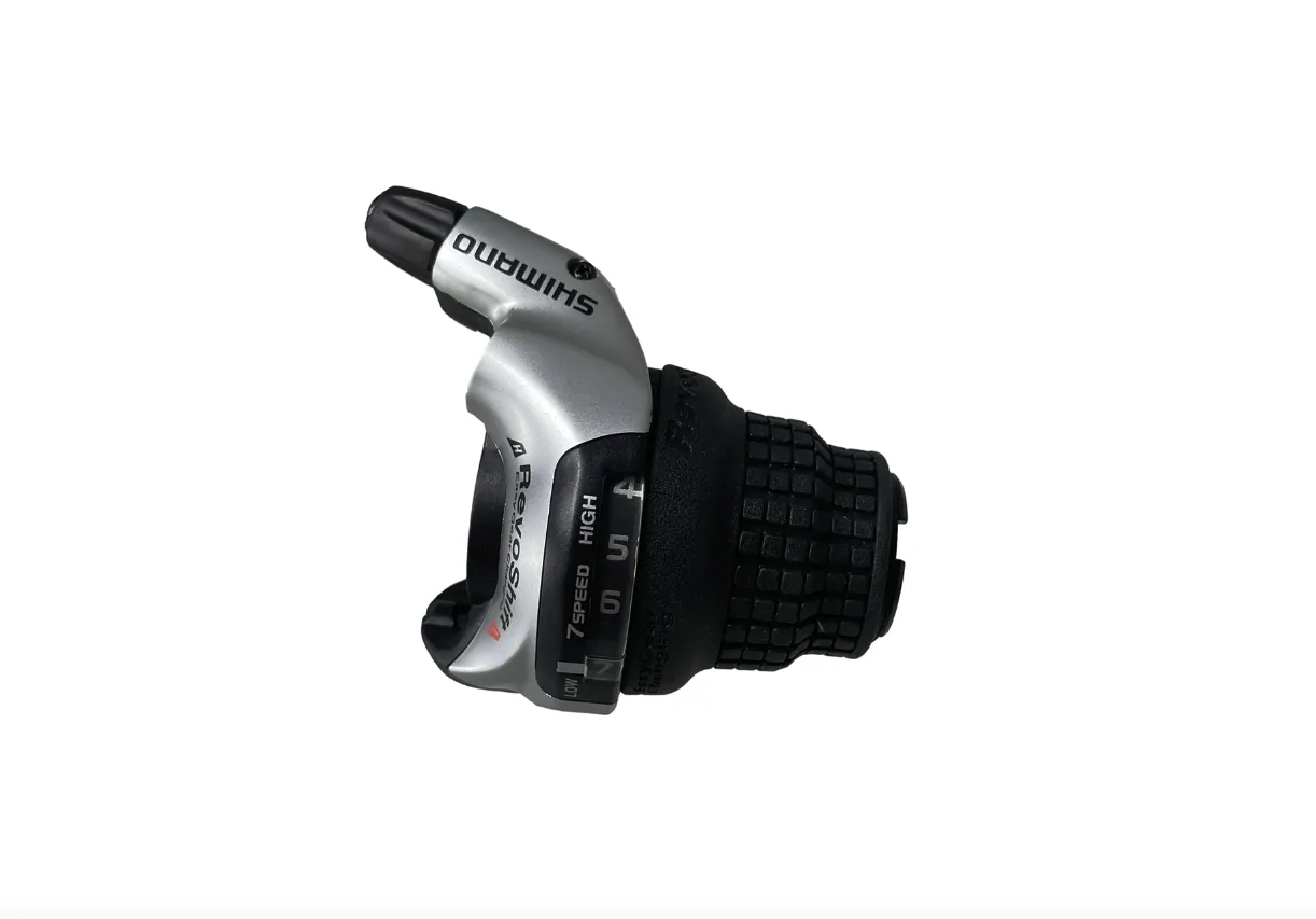 Shimano RS41 Grip Shift Gear Shifter Set - 7 x 3 - Including Gear Wire - Silver