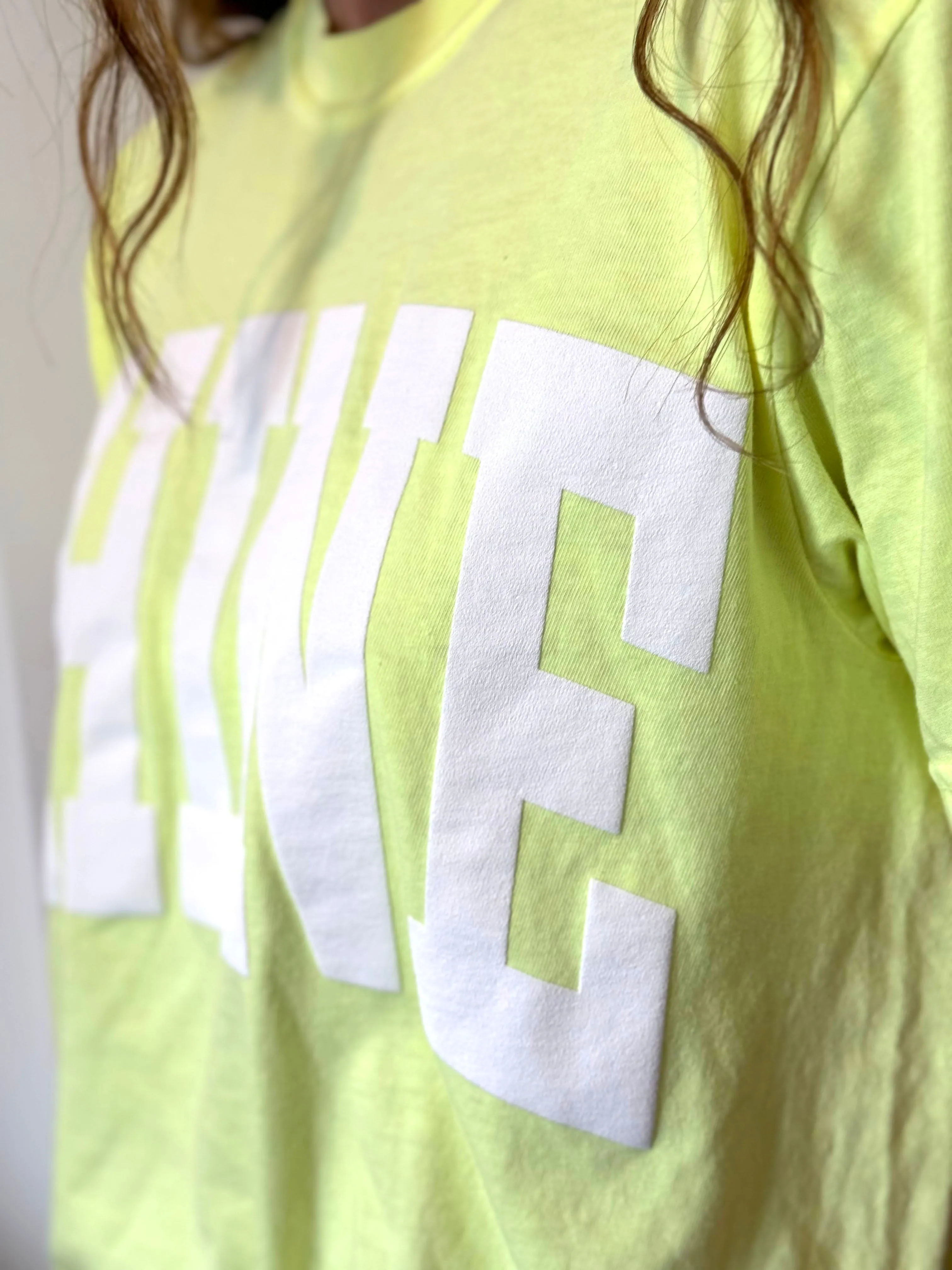 Shine Tee in Neon Lemon