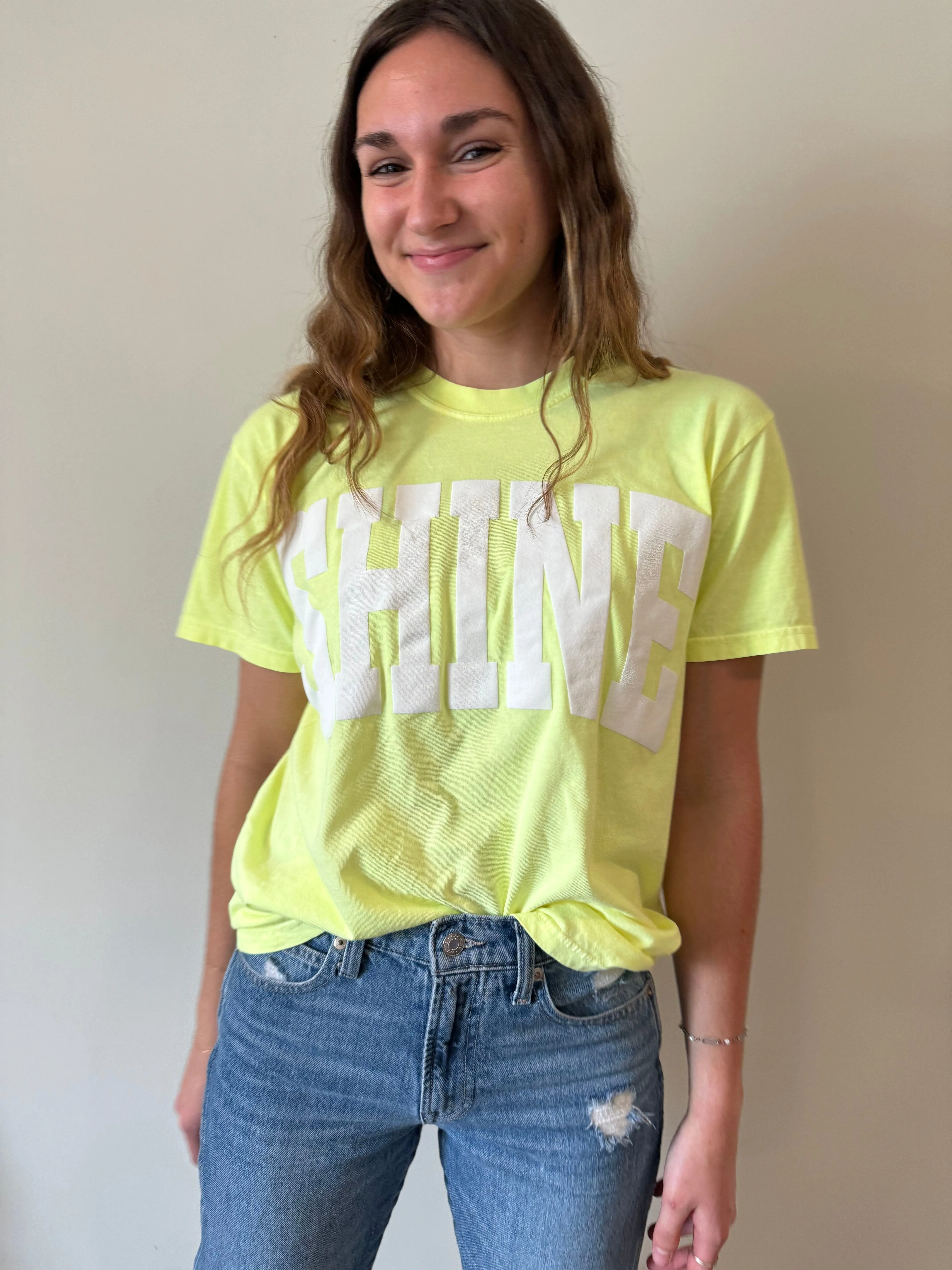Shine Tee in Neon Lemon