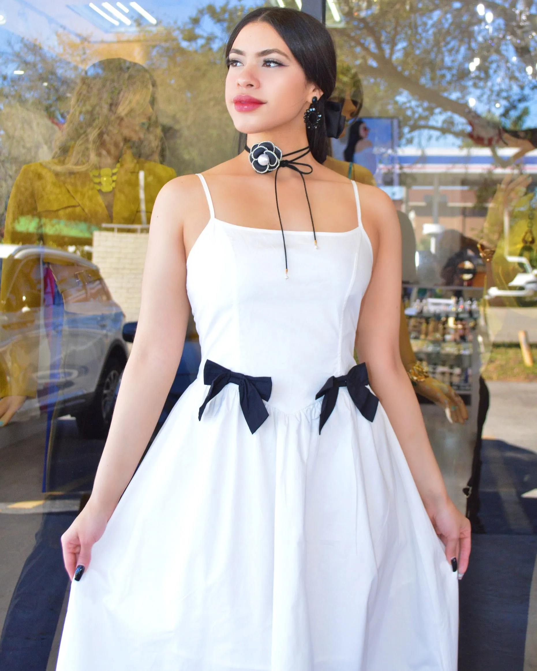 So Coquette Black and White Princess Cut Dress