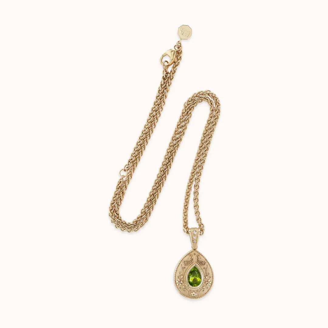 Southwestern Pear Charm Necklace
